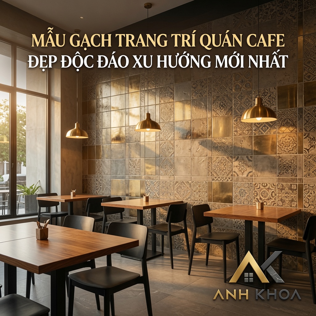 Mẫu gạch trang trí quán cafe đẹp độc đáo xu hướng mới nhất