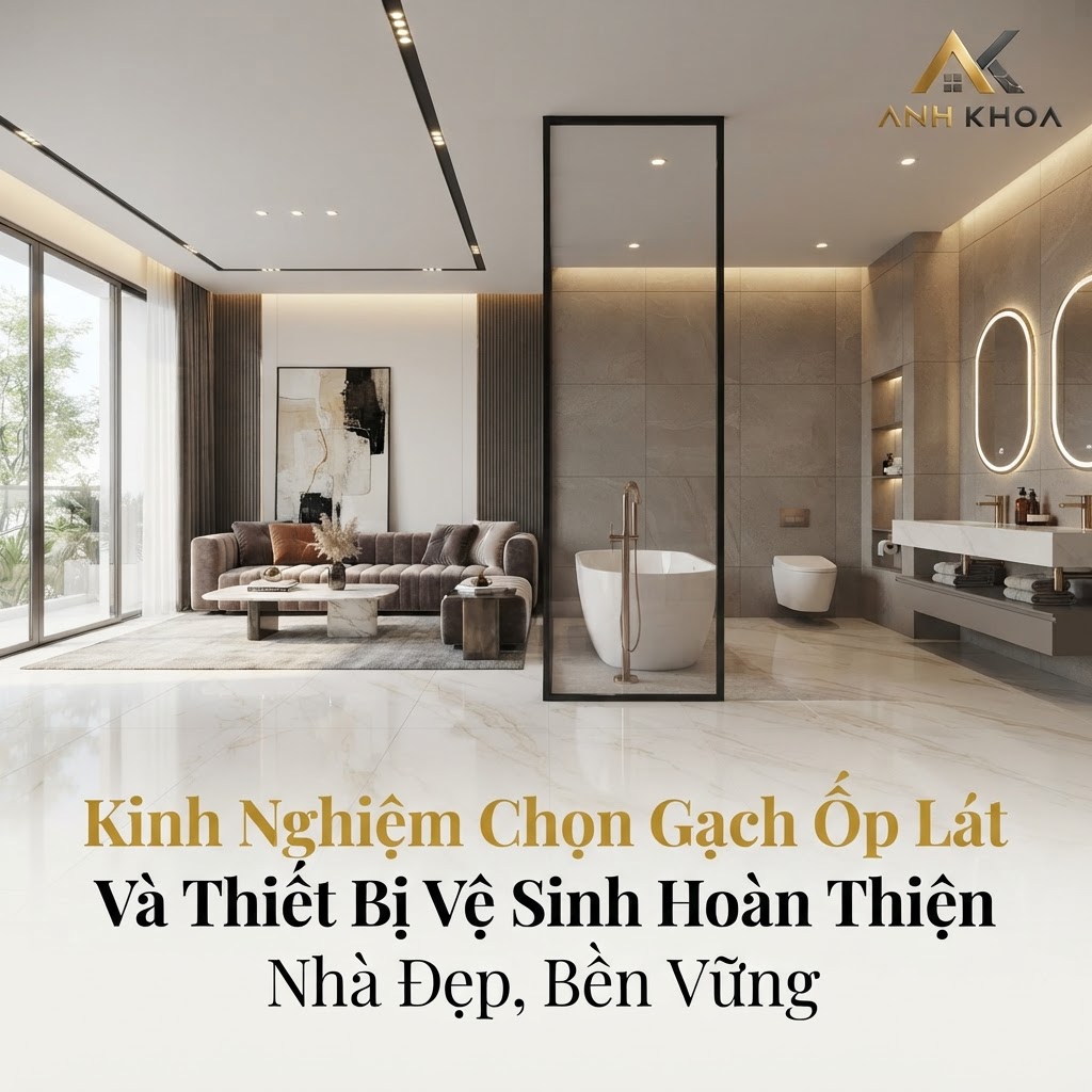 Kinh Nghiệm Chọn Gạch Ốp Lát Và Thiết Bị Vệ Sinh Hoàn Thiện Nhà Đẹp, Bền Vững