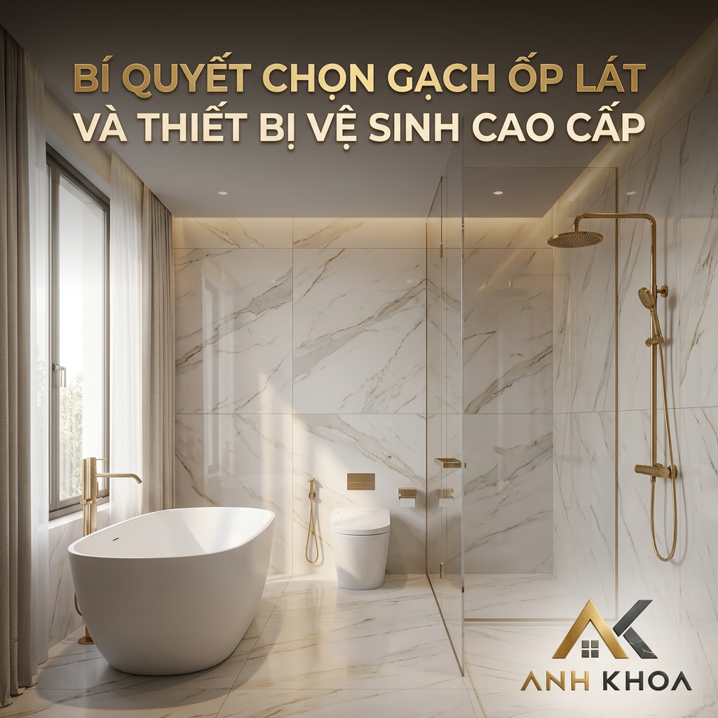 Bí Quyết Chọn Gạch Ốp Lát Và Thiết Bị Vệ Sinh Cao Cấp Cho Ngôi Nhà Hiện Đại