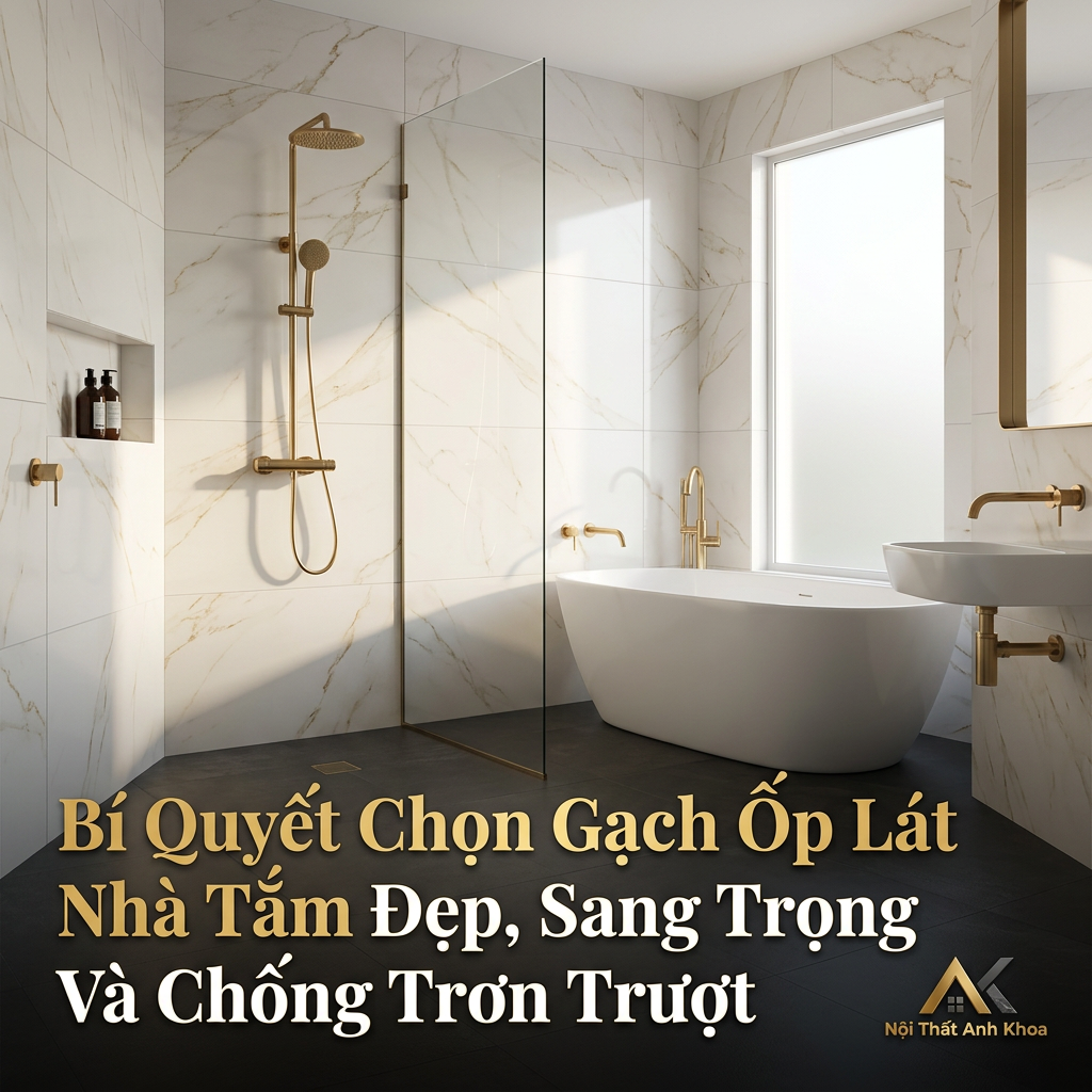 Bí Quyết Chọn Gạch Ốp Lát Nhà Tắm Đẹp, Sang Trọng Và Chống Trơn Trượt Hiệu Quả