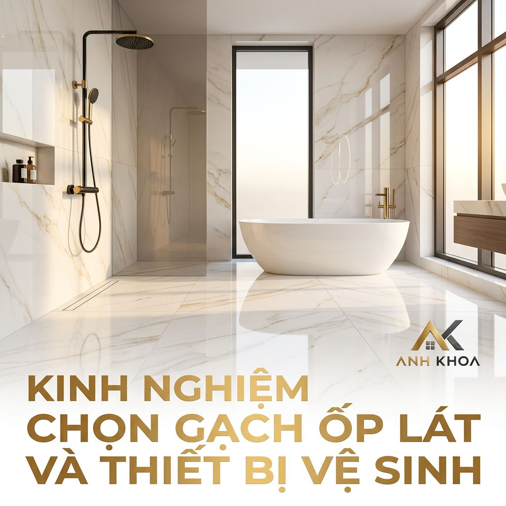 Kinh nghiệm chọn gạch ốp lát và thiết bị vệ sinh cho ngôi nhà hiện đại
