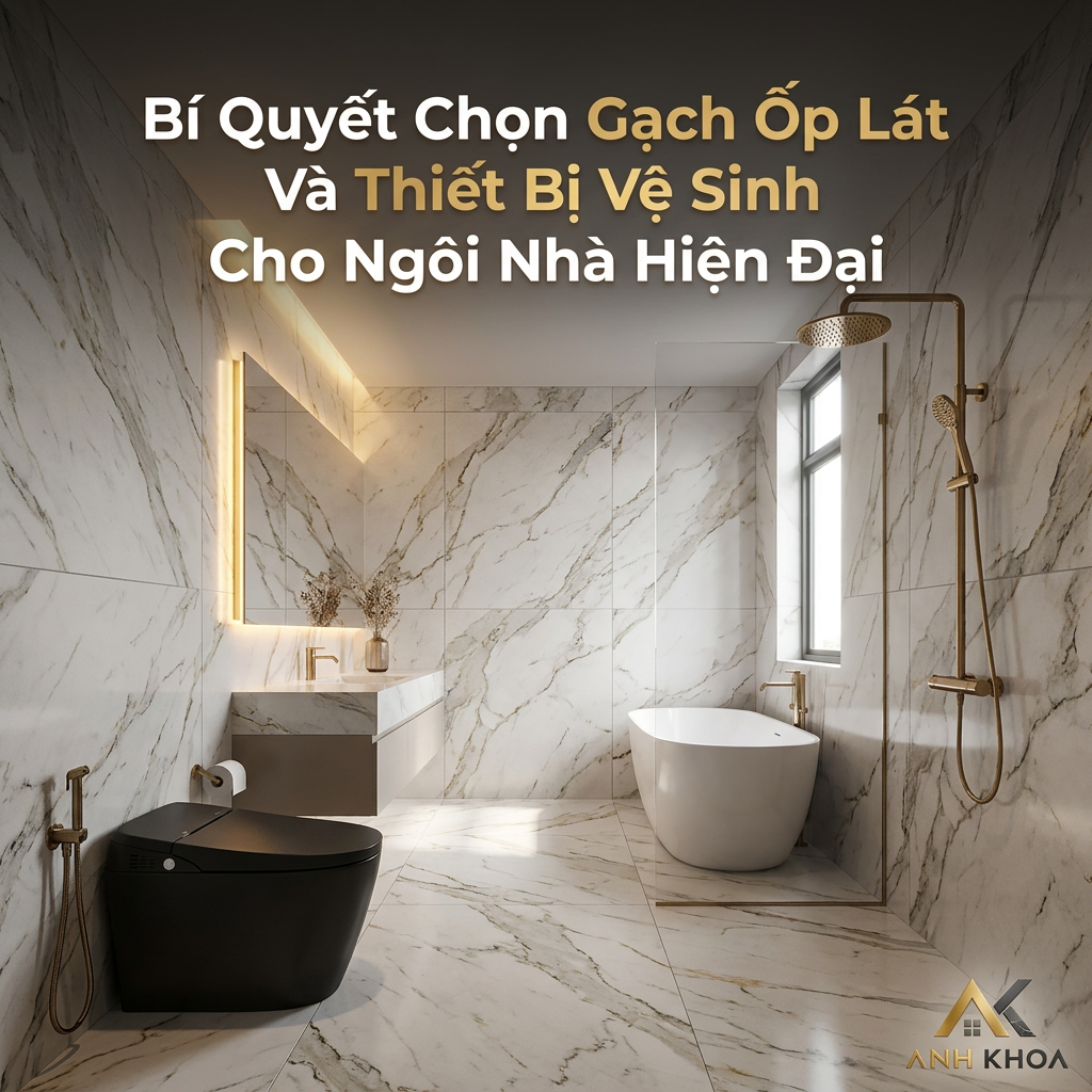 Bí Quyết Chọn Gạch Ốp Lát Và Thiết Bị Vệ Sinh Cho Ngôi Nhà Hiện Đại