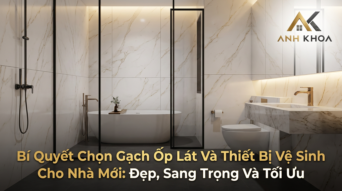 Bí Quyết Chọn Gạch Ốp Lát Và Thiết Bị Vệ Sinh Cho Nhà Mới: Đẹp, Sang Trọng Và Tối Ưu