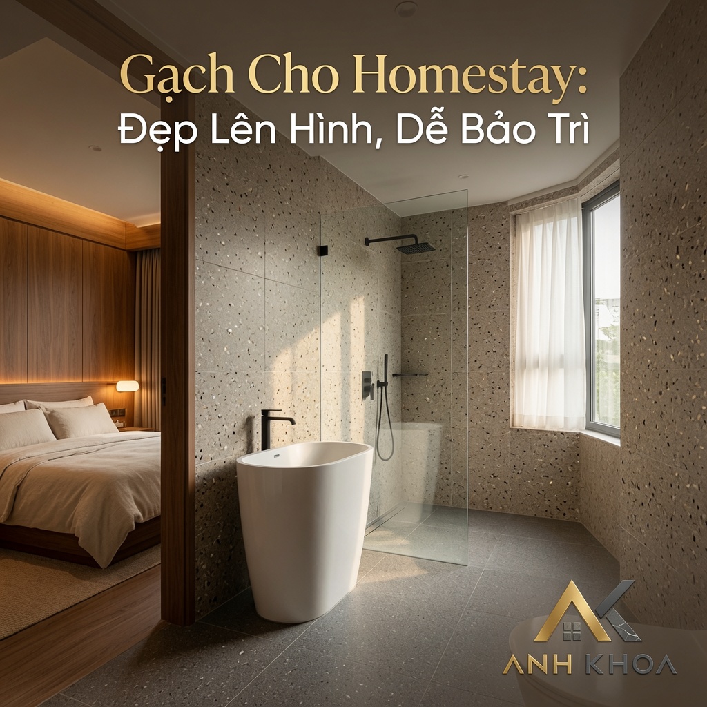 Gạch Cho Homestay: Bí Quyết Đẹp Lên Hình, Bền Bỉ Và Dễ Dàng Bảo Trì