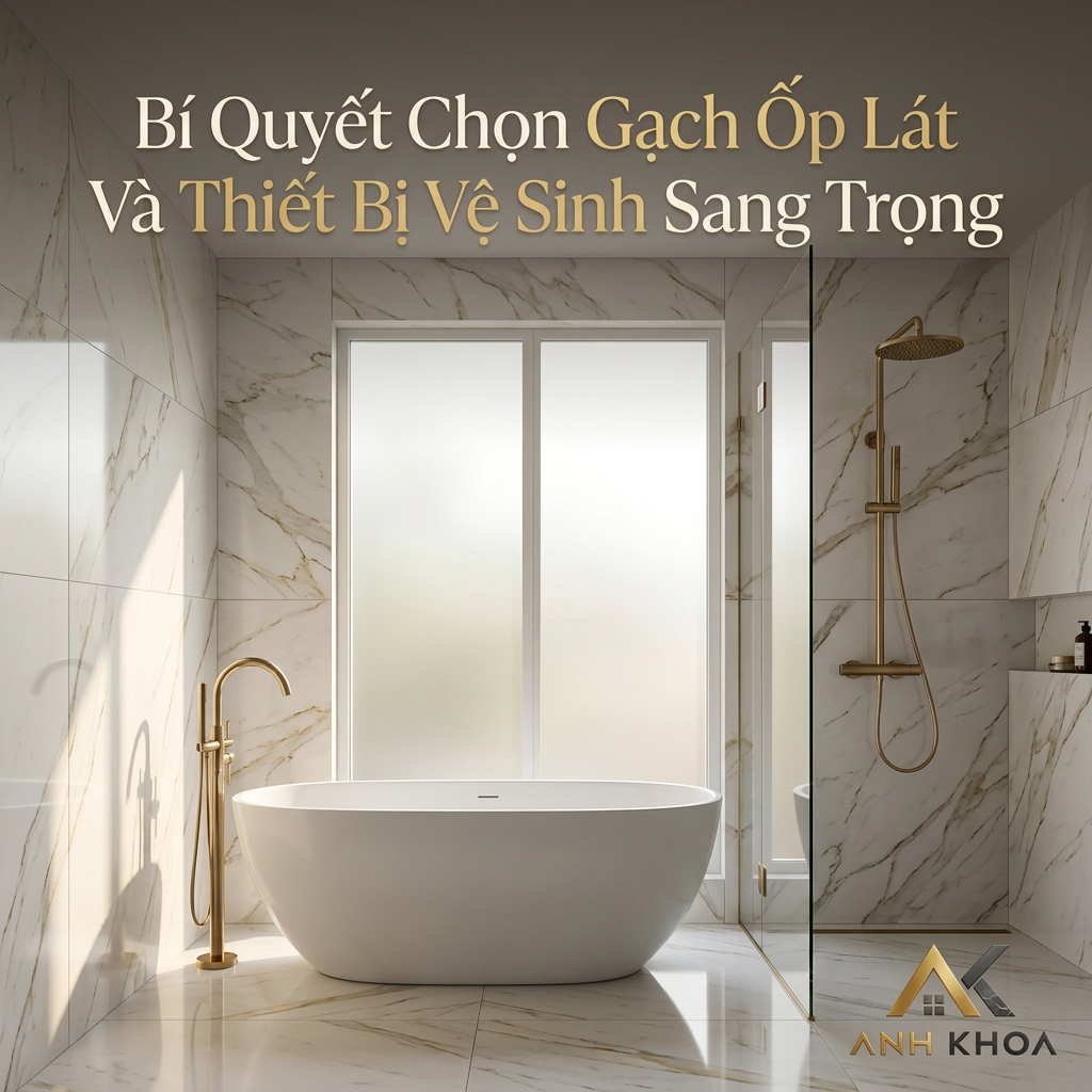 Bí Quyết Chọn Gạch Ốp Lát Và Thiết Bị Vệ Sinh Sang Trọng Cho Nhà Phố Hiện Đại