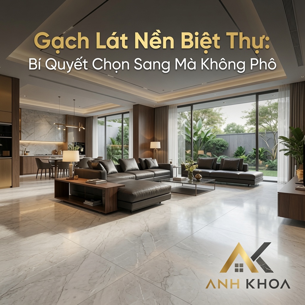 Gạch Lát Nền Biệt Thự: Bí Quyết Chọn Sang Mà Không Phô