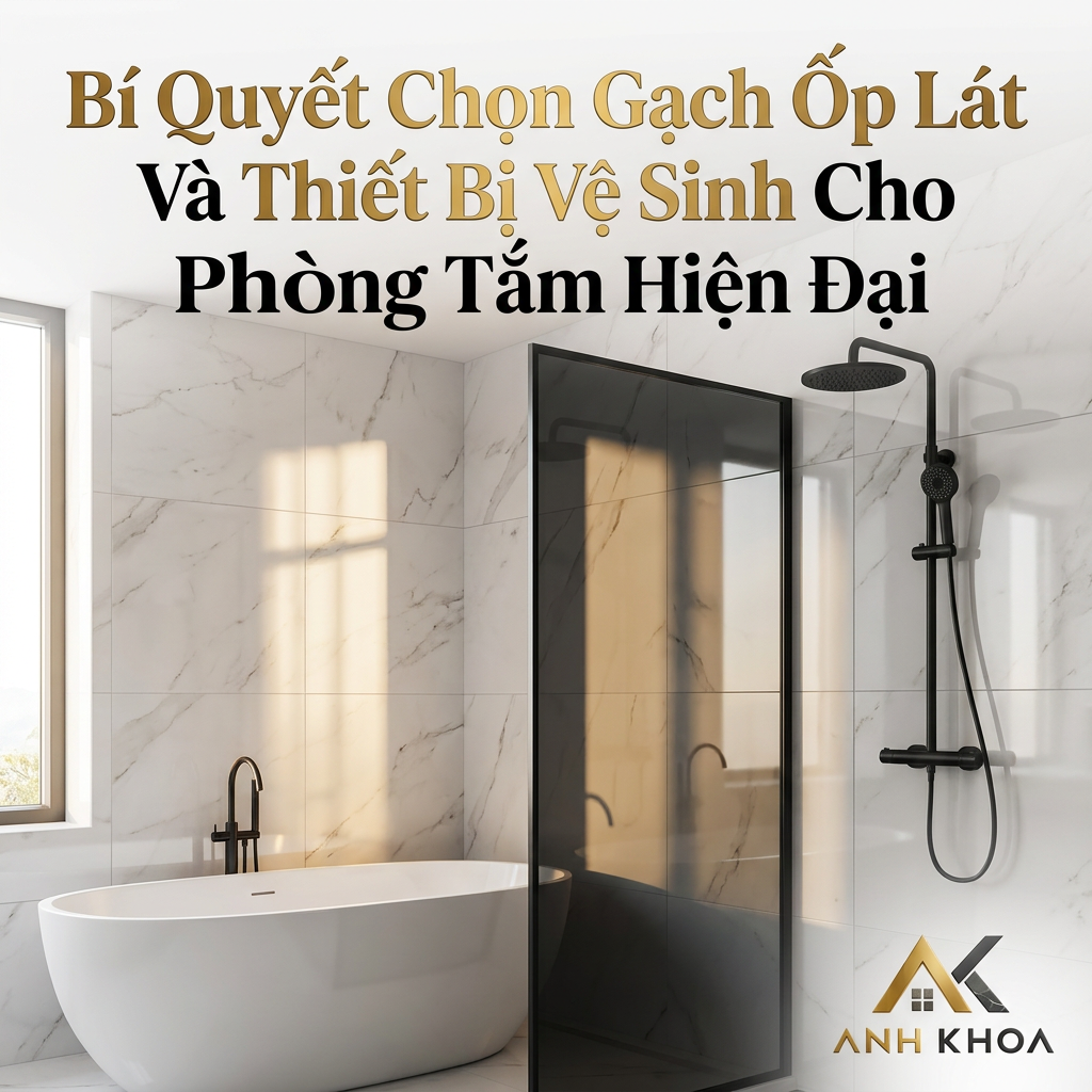 Bí Quyết Chọn Gạch Ốp Lát Và Thiết Bị Vệ Sinh Cho Phòng Tắm Hiện Đại
