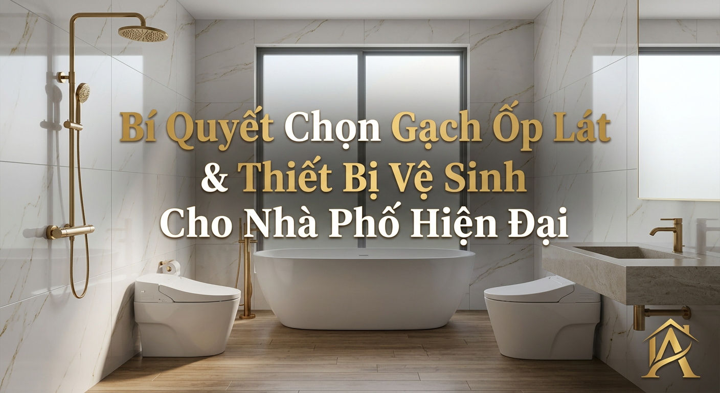 Bí Quyết Chọn Gạch Ốp Lát Và Thiết Bị Vệ Sinh Sang Trọng Cho Nhà Phố Hiện Đại