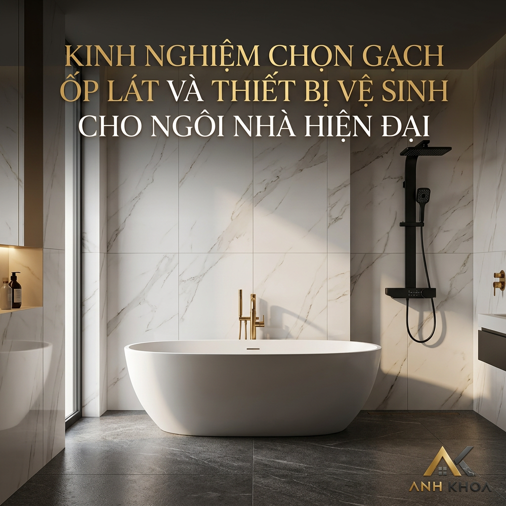 Kinh Nghiệm Chọn Gạch Ốp Lát Và Thiết Bị Vệ Sinh Cho Ngôi Nhà Hiện Đại