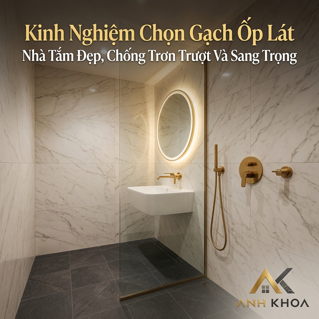 Kinh Nghiệm Chọn Gạch Ốp Lát Nhà Tắm Đẹp, Chống Trơn Trượt Và Sang Trọng