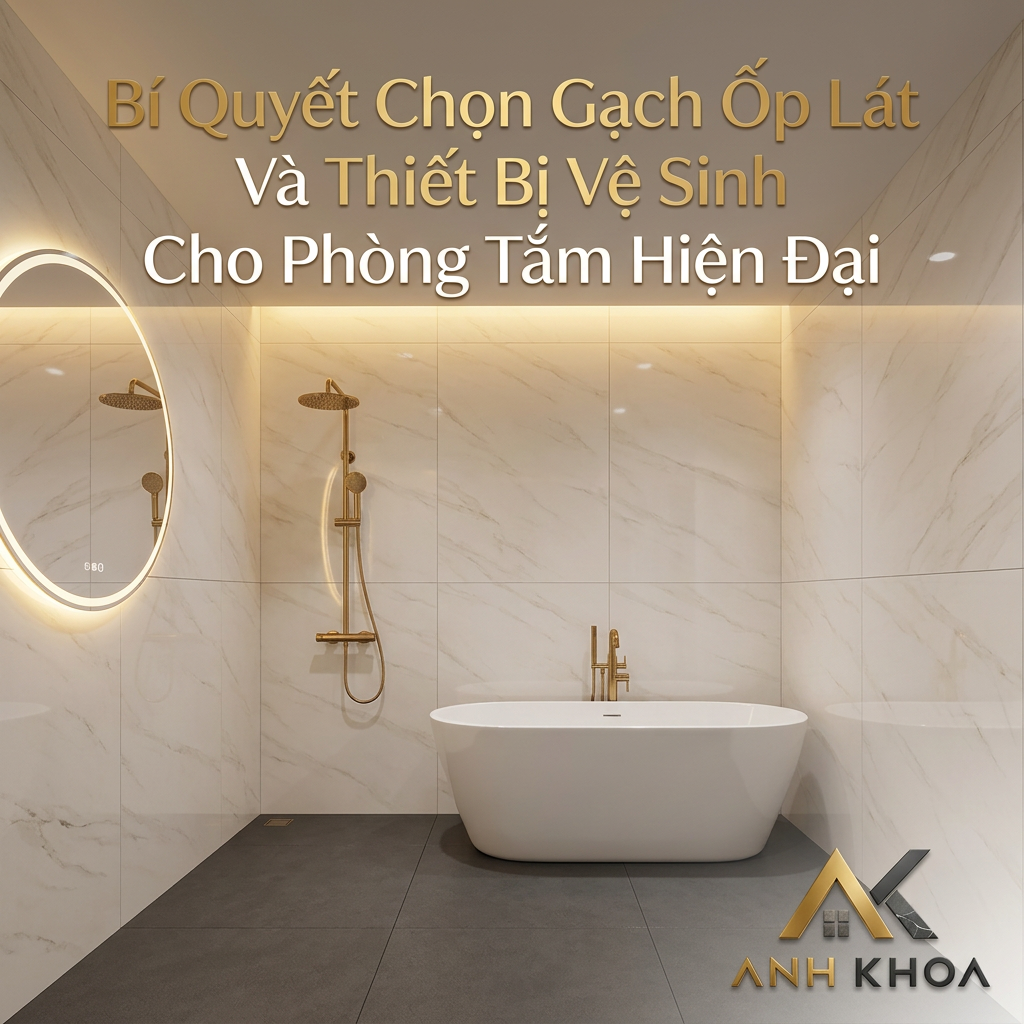 Bí Quyết Chọn Gạch Ốp Lát Và Thiết Bị Vệ Sinh Cho Phòng Tắm Hiện Đại