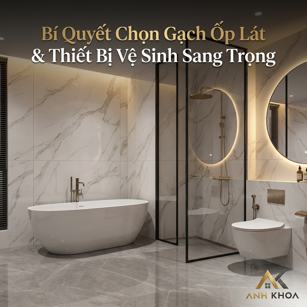 Bí Quyết Chọn Gạch Ốp Lát Và Thiết Bị Vệ Sinh Cho Phòng Tắm Sang Trọng, Bền Đẹp