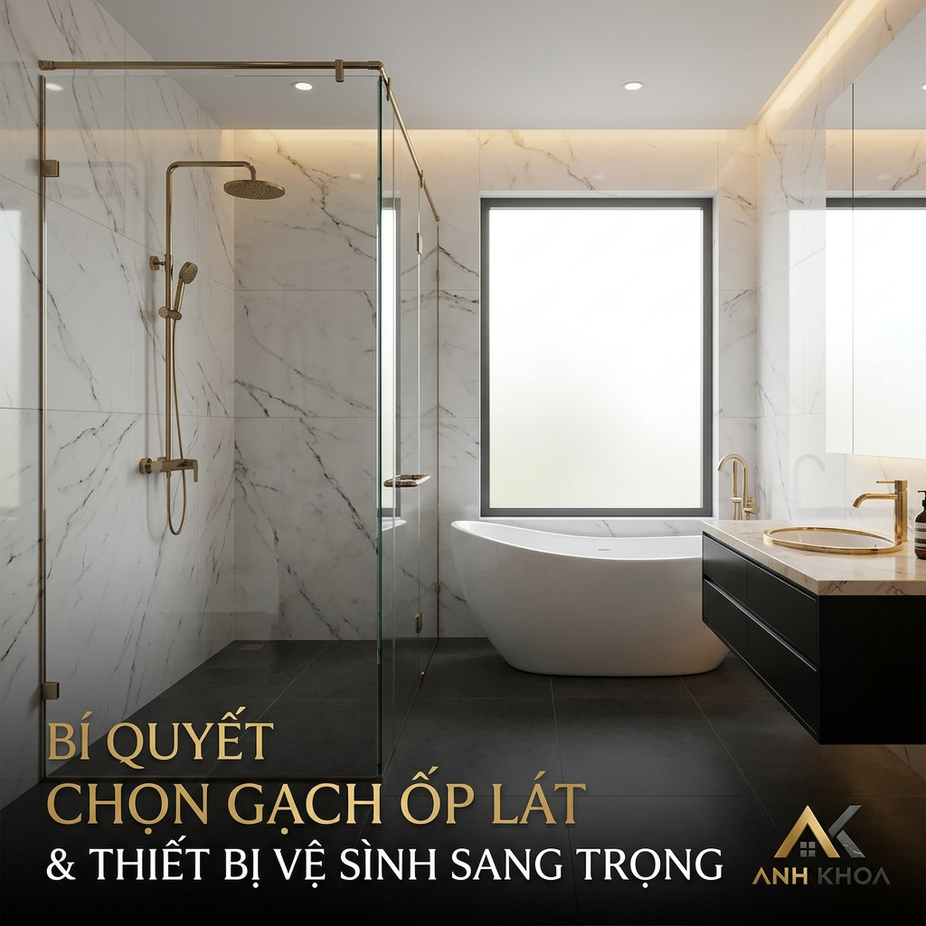 Bí Quyết Chọn Gạch Ốp Lát Và Thiết Bị Vệ Sinh Cho Phòng Tắm Sang Trọng Và Bền Đẹp