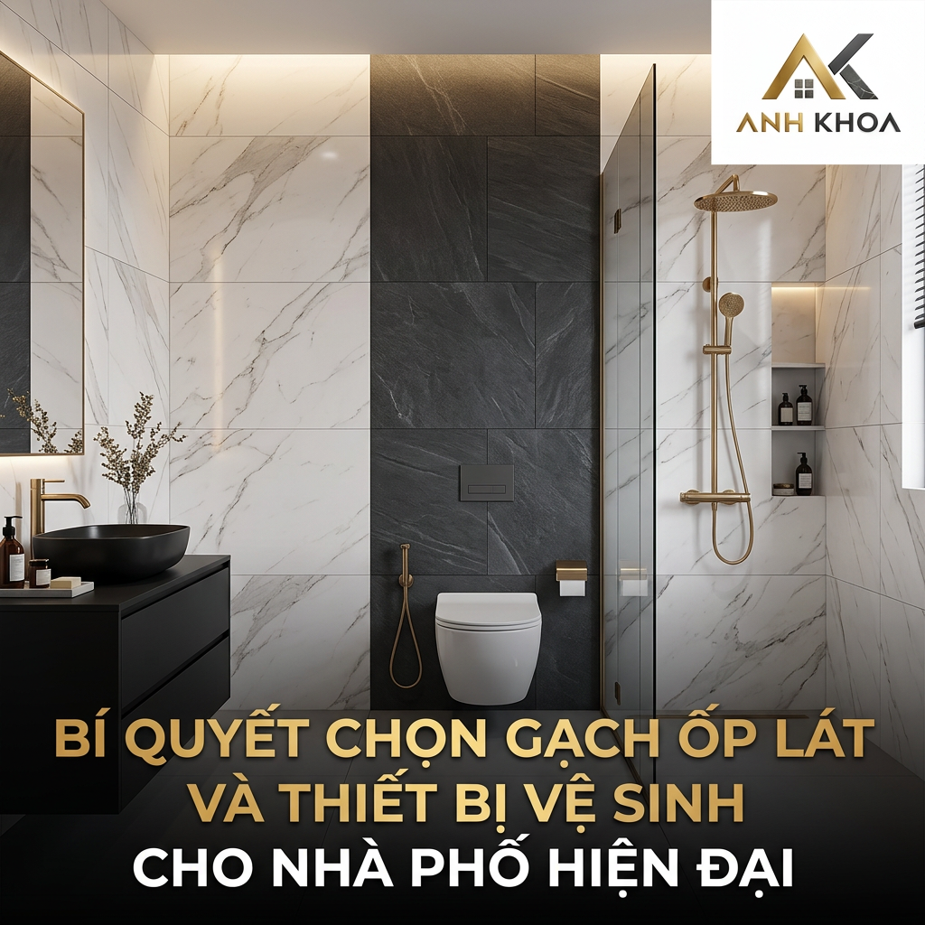 Bí Quyết Chọn Gạch Ốp Lát Và Thiết Bị Vệ Sinh Cho Nhà Phố Hiện Đại