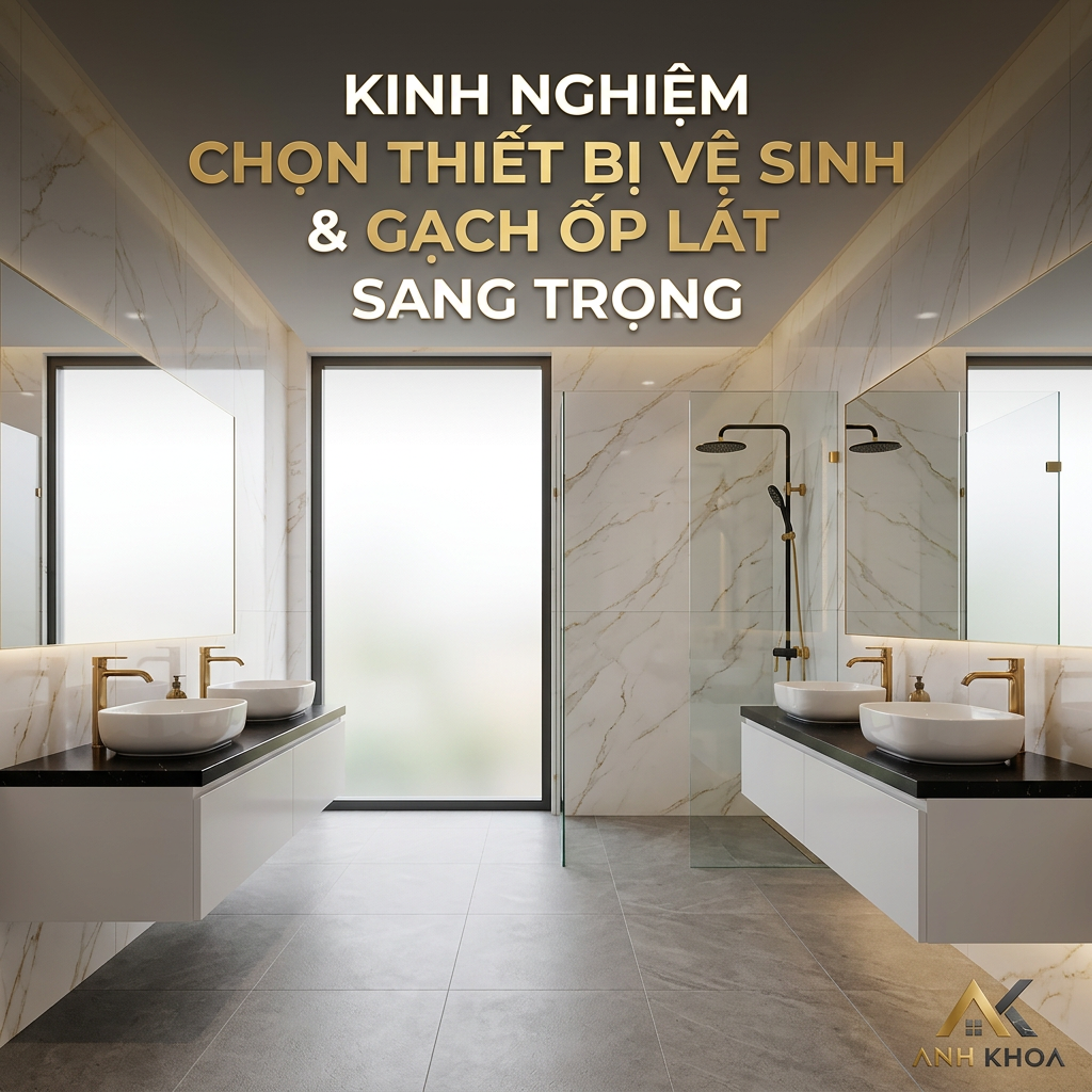 Kinh Nghiệm Chọn Thiết Bị Vệ Sinh Và Gạch Ốp Lát Đồng Bộ Cho Phòng Tắm Sang Trọng