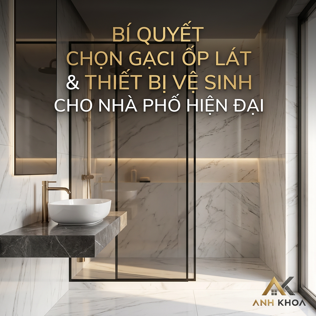 Bí Quyết Chọn Gạch Ốp Lát Và Thiết Bị Vệ Sinh Cho Nhà Phố Hiện Đại