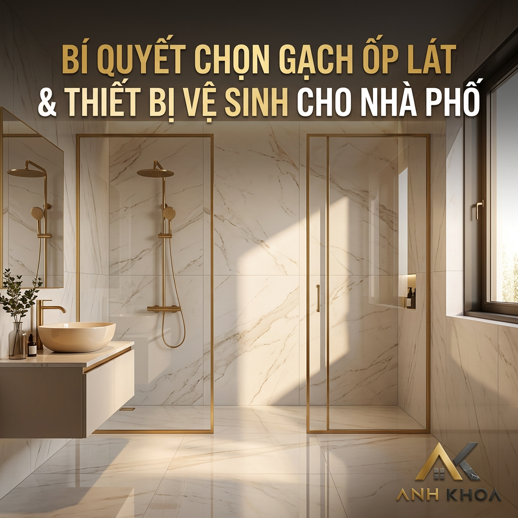Bí quyết chọn gạch ốp lát và thiết bị vệ sinh cho nhà phố: Sang trọng, bền đẹp và tối ưu chi phí