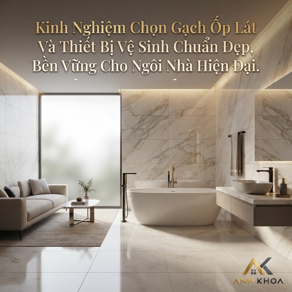 Kinh Nghiệm Chọn Gạch Ốp Lát Và Thiết Bị Vệ Sinh Chuẩn Đẹp, Bền Vững Cho Ngôi Nhà Hiện Đại