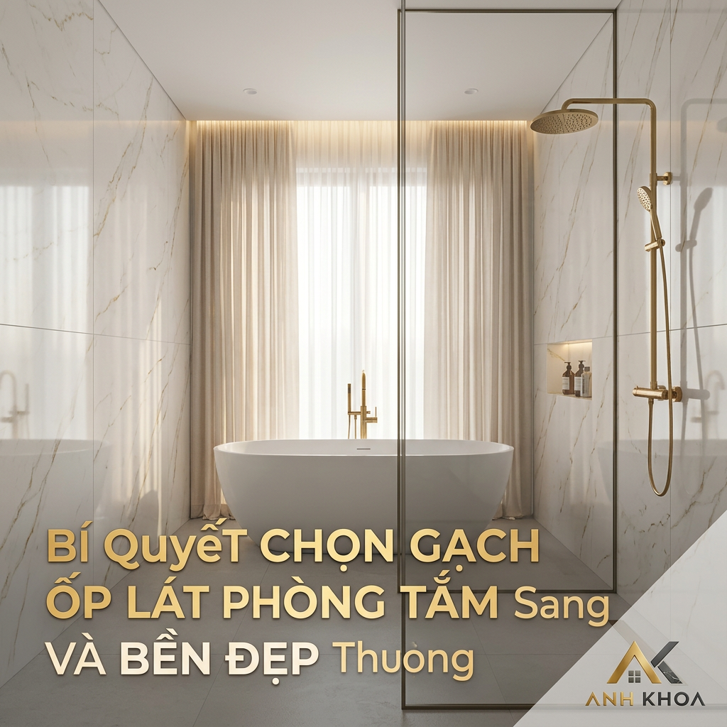Bí Quyết Chọn Gạch Ốp Lát Phòng Tắm Sang Trọng Và Bền Đẹp Theo Xu Hướng Mới