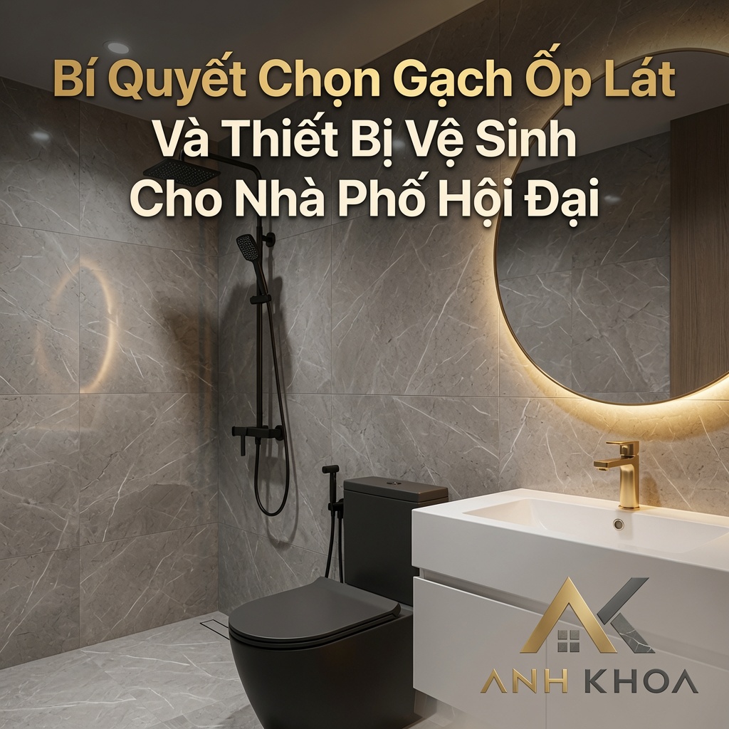 Bí Quyết Chọn Gạch Ốp Lát Và Thiết Bị Vệ Sinh Cho Nhà Phố Hiện Đại