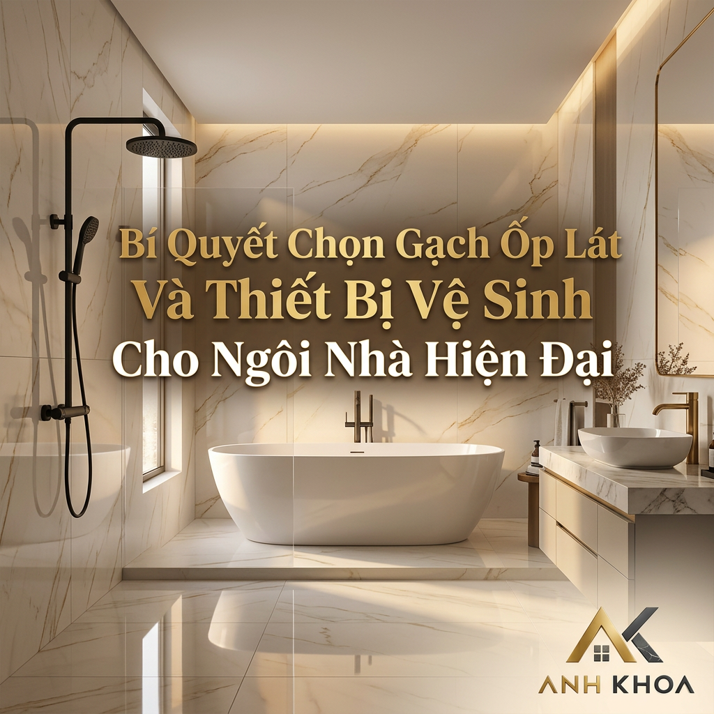 Bí Quyết Chọn Gạch Ốp Lát Và Thiết Bị Vệ Sinh Cho Ngôi Nhà Hiện Đại
