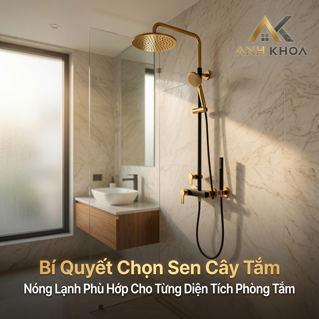 Bí Quyết Chọn Sen Cây Tắm Nóng Lạnh Phù Hợp Cho Từng Diện Tích Phòng Tắm
