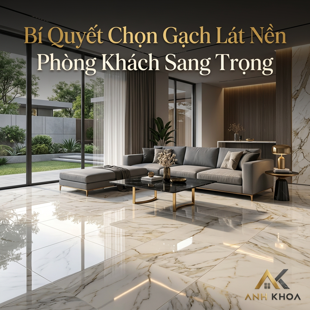 Bí Quyết Chọn Gạch Lát Nền Phòng Khách Sang Trọng Và Nâng Tầm Không Gian Sống