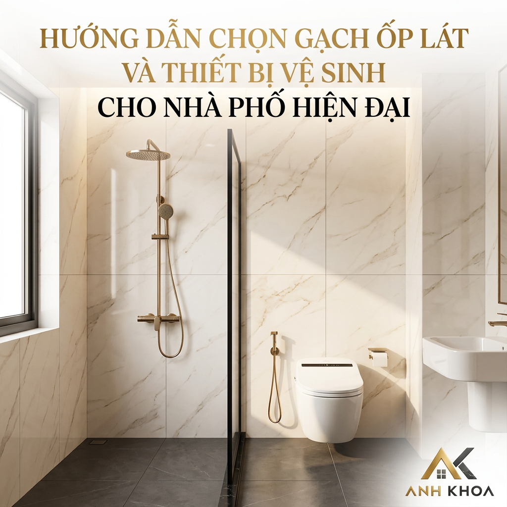 Hướng Dẫn Chọn Gạch Ốp Lát Và Thiết Bị Vệ Sinh Cho Nhà Phố Hiện Đại