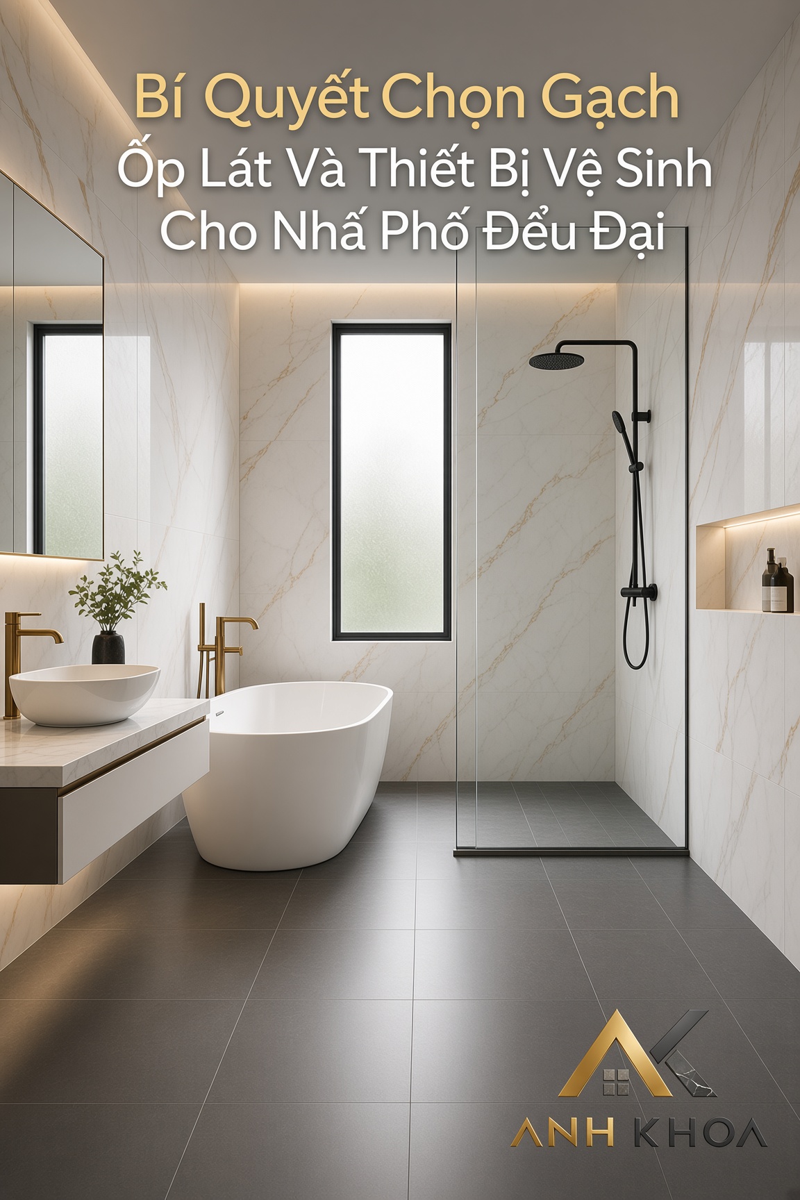 Bí Quyết Chọn Gạch Ốp Lát Và Thiết Bị Vệ Sinh Cho Nhà Phố Hiện Đại