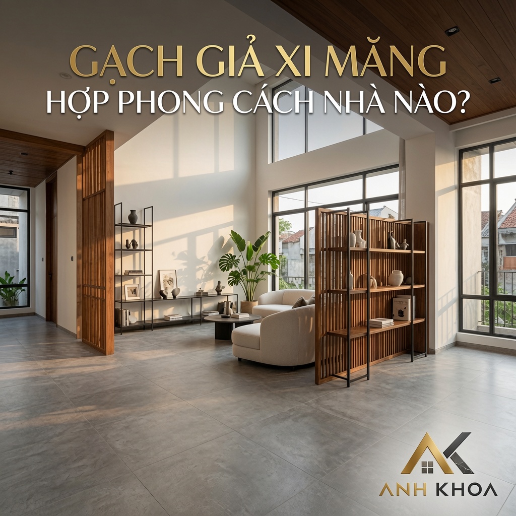 Gạch Giả Xi Măng Hợp Với Phong Cách Thiết Kế Nhà Nào Nhất?