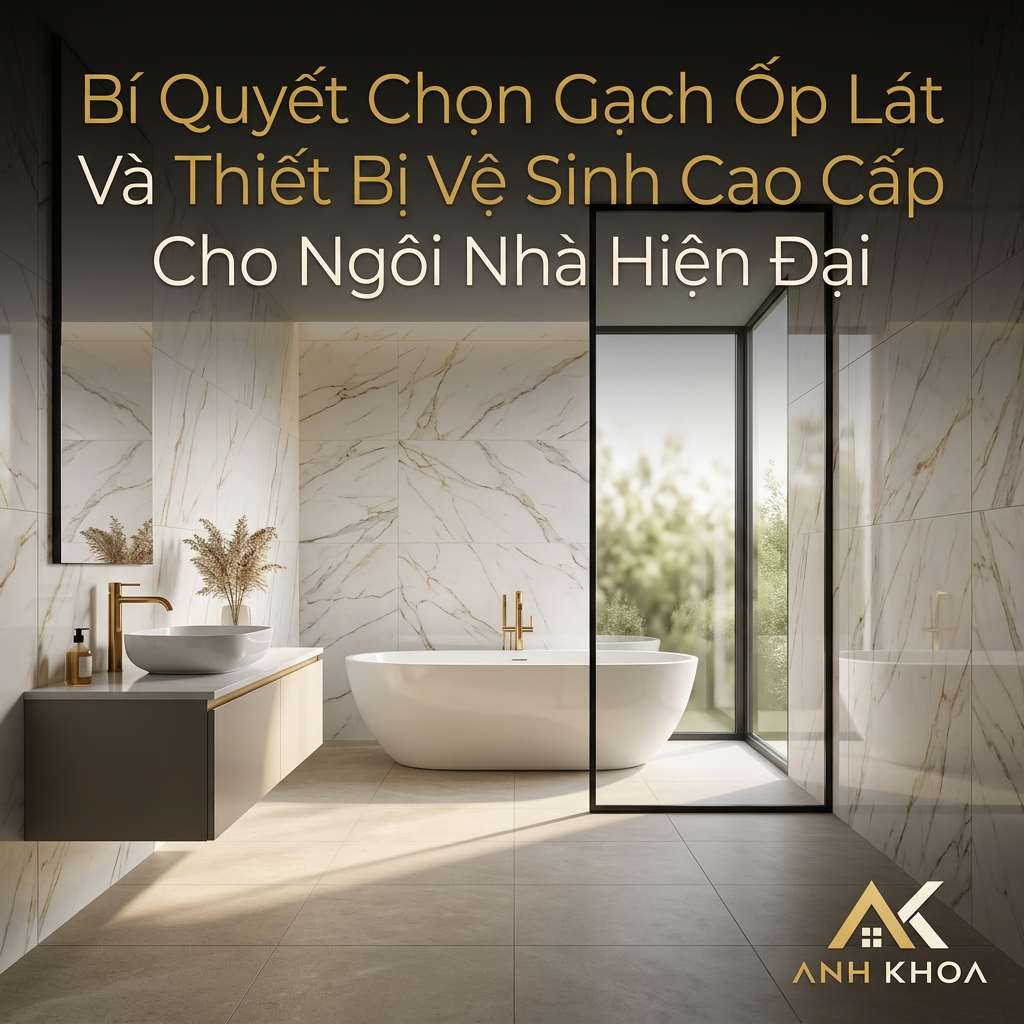 Bí Quyết Chọn Gạch Ốp Lát Và Thiết Bị Vệ Sinh Cao Cấp Cho Ngôi Nhà Hiện Đại