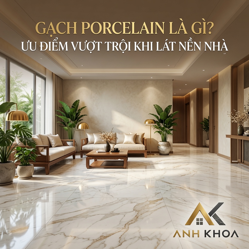 Gạch Porcelain Là Gì? Ưu Điểm Vượt Trội Khi Lát Nền Nhà Hiện Đại