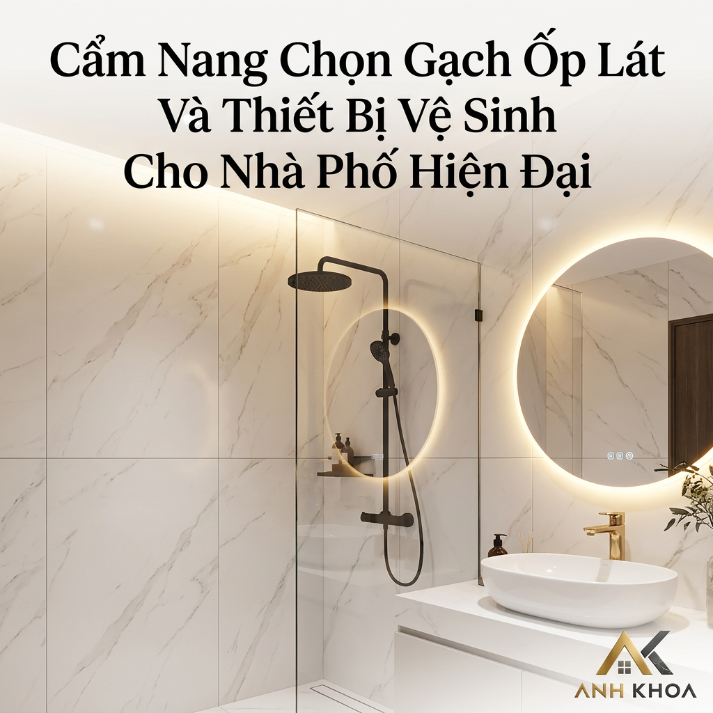 Cẩm Nang Chọn Gạch Ốp Lát Và Thiết Bị Vệ Sinh Cho Nhà Phố Hiện Đại