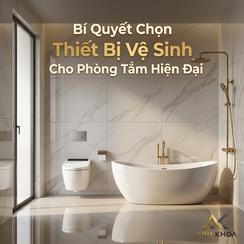 Bí Quyết Chọn Thiết Bị Vệ Sinh Cho Phòng Tắm Hiện Đại: Sang Trọng, Tối Ưu Và Bền Bỉ