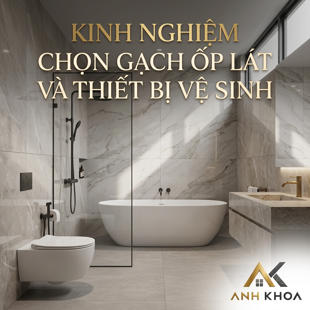Kinh Nghiệm Chọn Gạch Ốp Lát Và Thiết Bị Vệ Sinh Cho Nhà Tắm Hiện Đại