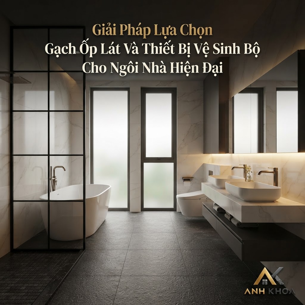 Giải Pháp Lựa Chọn Gạch Ốp Lát Và Thiết Bị Vệ Sinh Đồng Bộ Cho Ngôi Nhà Hiện Đại