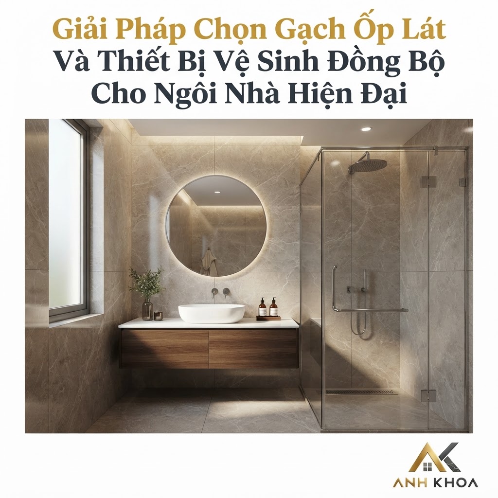 Giải Pháp Chọn Gạch Ốp Lát Và Thiết Bị Vệ Sinh Đồng Bộ Cho Ngôi Nhà Hiện Đại