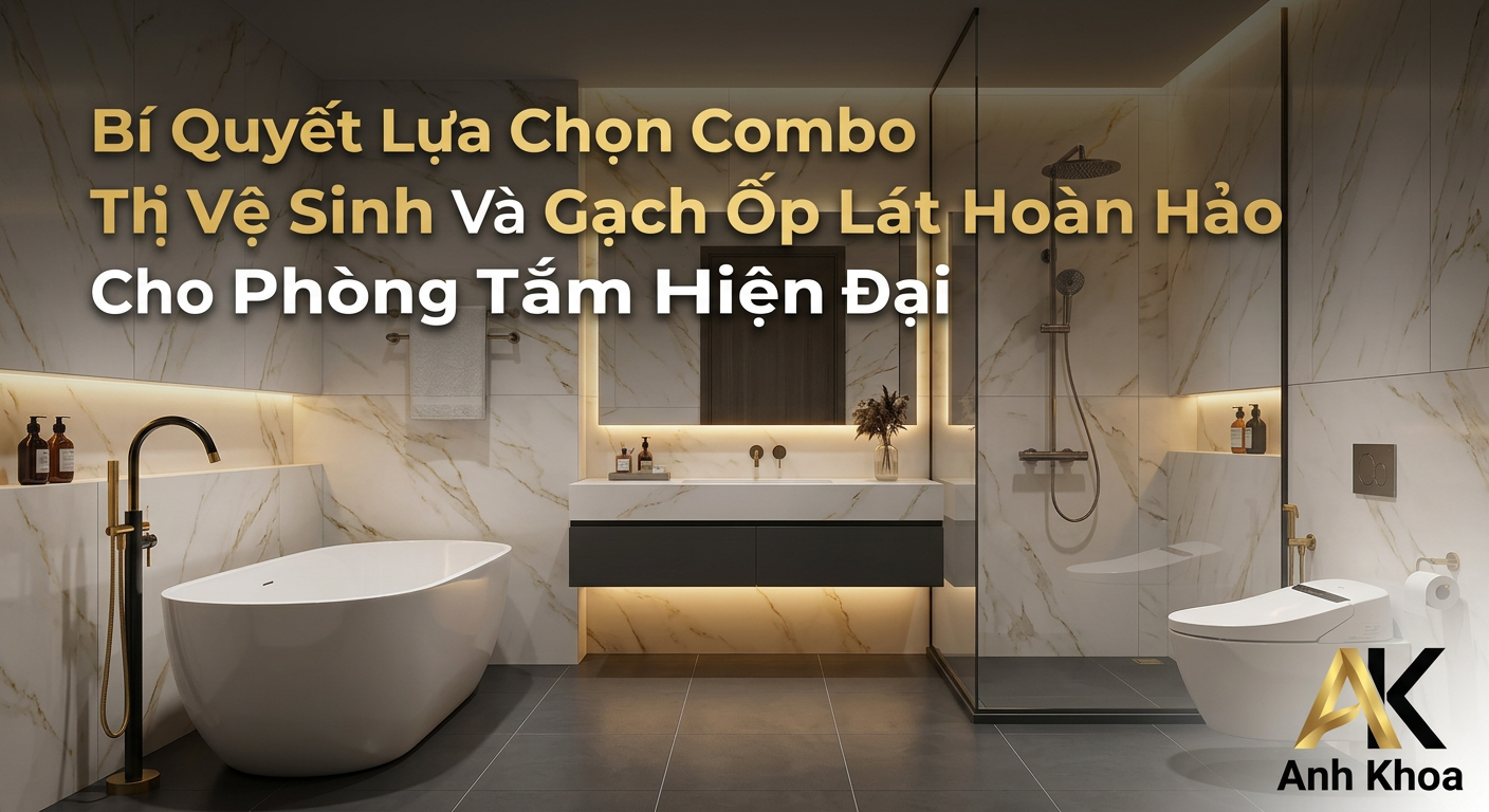 Bí Quyết Lựa Chọn Combo Thiết Bị Vệ Sinh Và Gạch Ốp Lát Hoàn Hảo Cho Phòng Tắm Hiện Đại