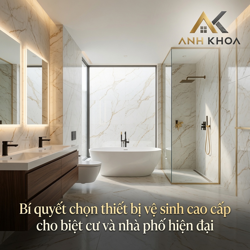 Bí quyết chọn thiết bị vệ sinh cao cấp cho biệt thự và nhà phố hiện đại