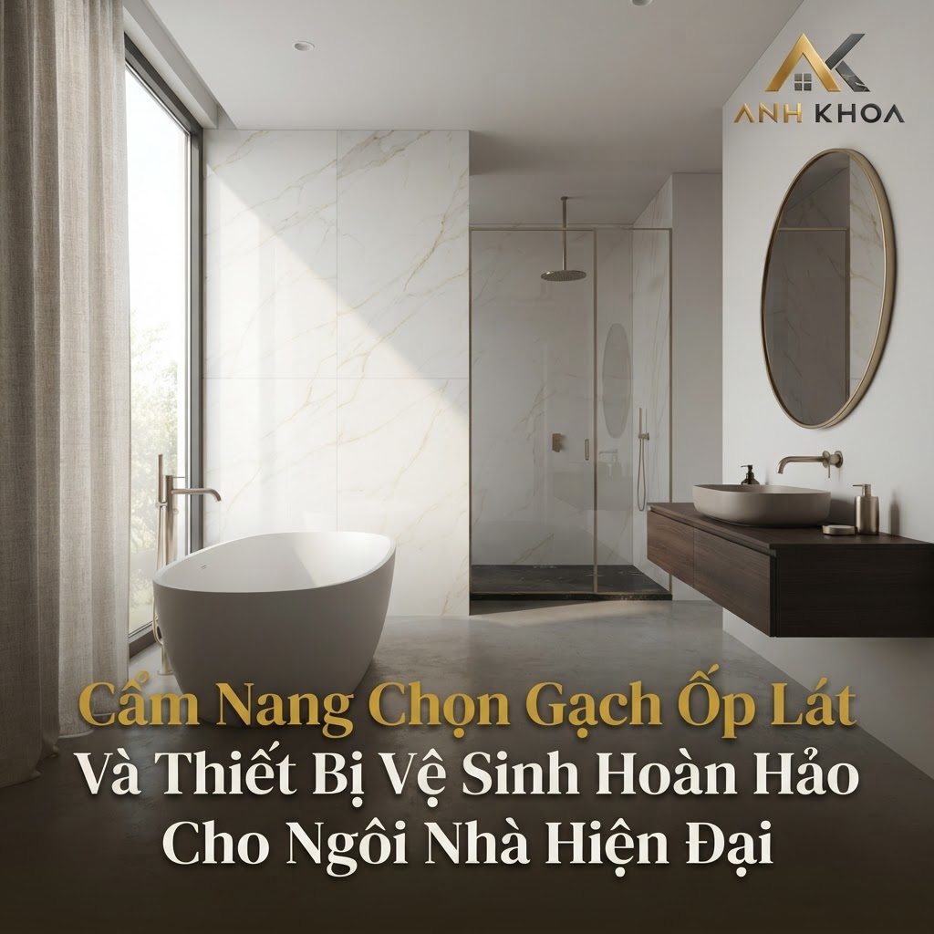 Cẩm Nang Chọn Gạch Ốp Lát Và Thiết Bị Vệ Sinh Hoàn Hảo Cho Ngôi Nhà Hiện Đại