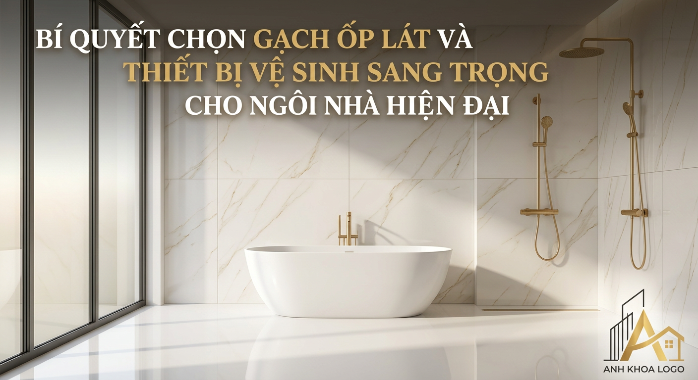 Bí Quyết Chọn Gạch Ốp Lát Và Thiết Bị Vệ Sinh Sang Trọng Cho Ngôi Nhà Hiện Đại