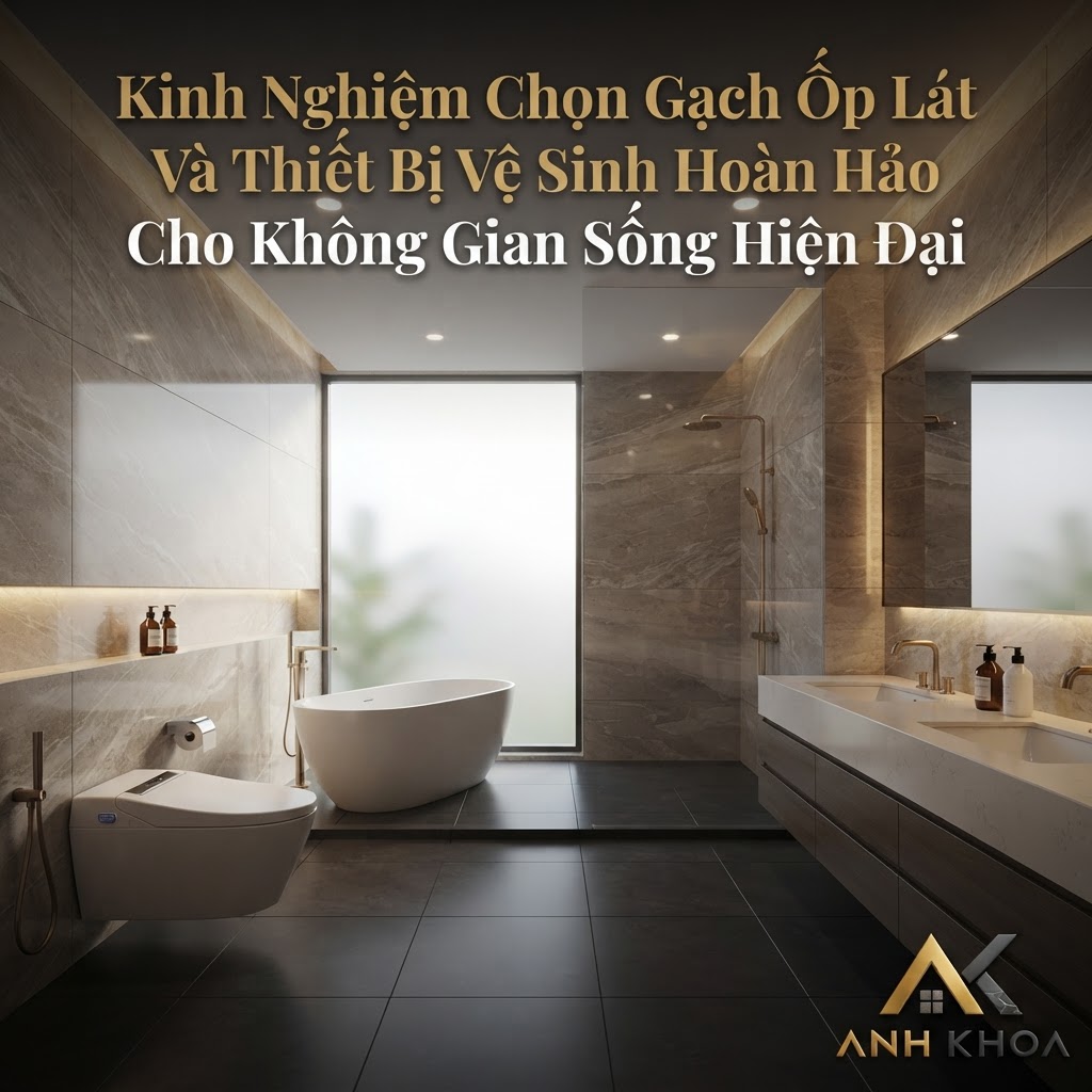 Kinh Nghiệm Chọn Gạch Ốp Lát Và Thiết Bị Vệ Sinh Hoàn Hảo Cho Không Gian Sống Hiện Đại