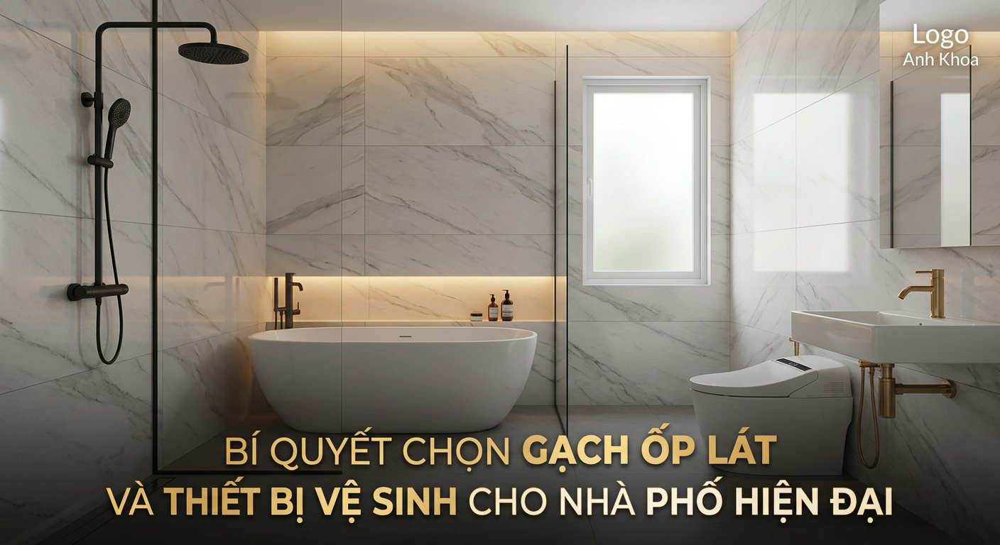 Bí Quyết Chọn Gạch Ốp Lát Và Thiết Bị Vệ Sinh Cho Nhà Phố Hiện Đại