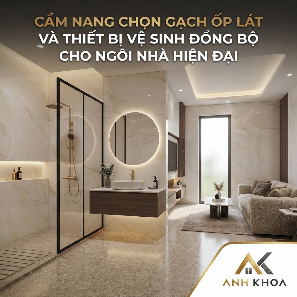 Cẩm Nang Chọn Gạch Ốp Lát Và Thiết Bị Vệ Sinh Đồng Bộ Cho Ngôi Nhà Hiện Đại