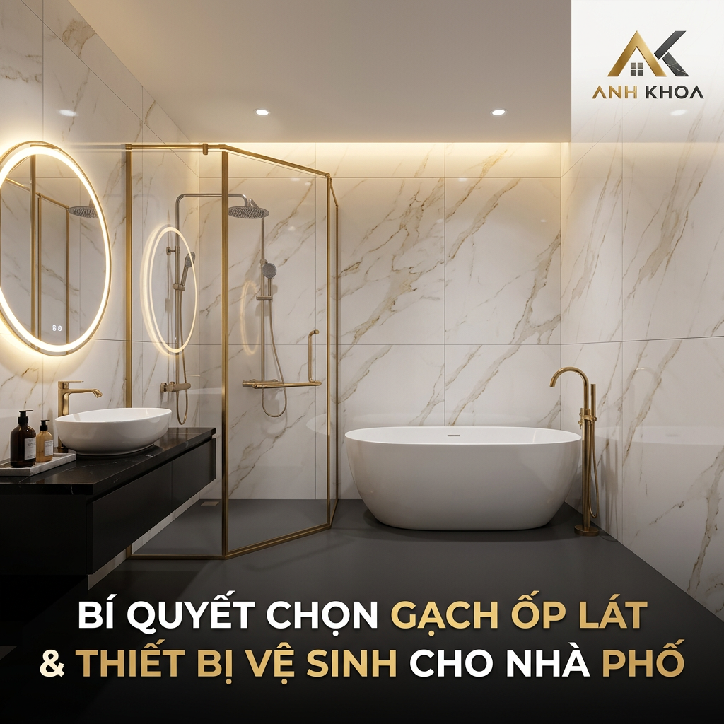 Bí Quyết Chọn Gạch Ốp Lát Và Thiết Bị Vệ Sinh Cho Nhà Phố Hiện Đại: Sang Trọng, Tối Ưu Chi Phí