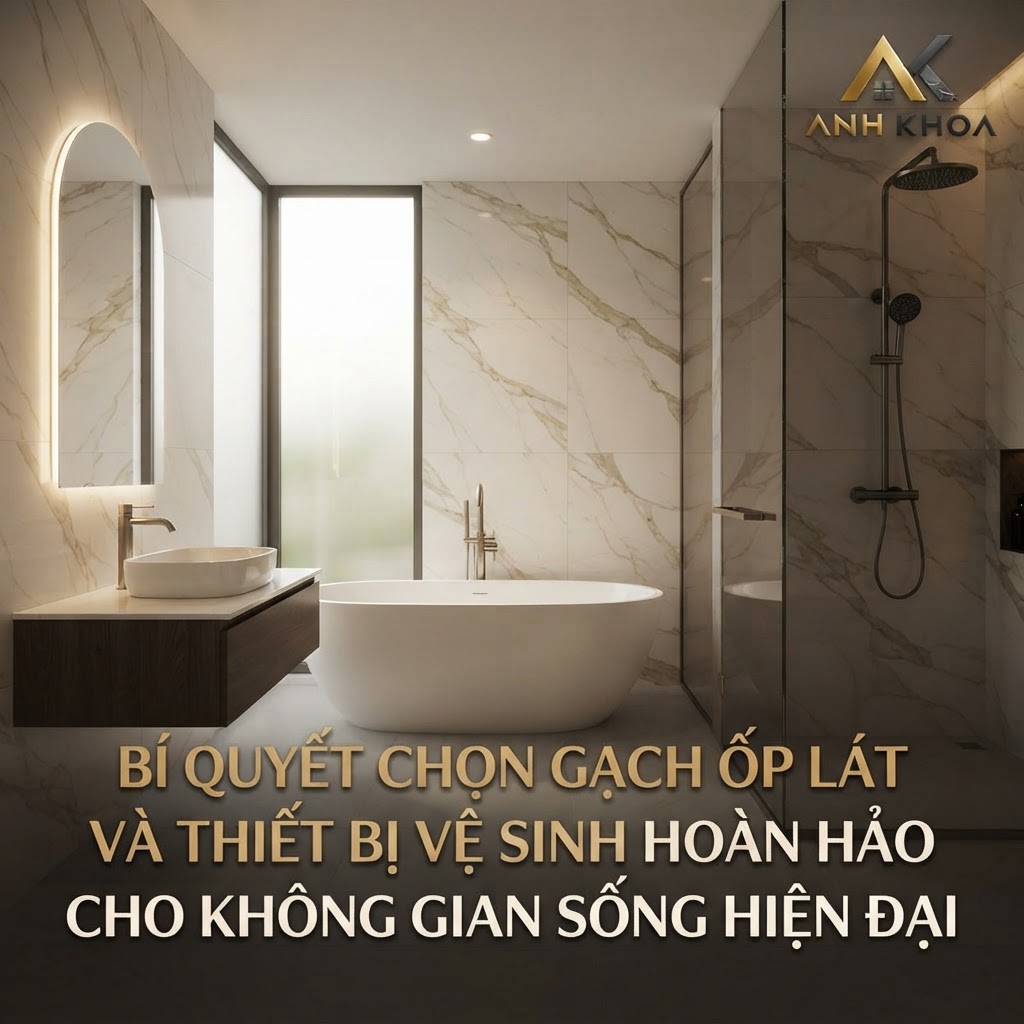 Bí Quyết Chọn Gạch Ốp Lát Và Thiết Bị Vệ Sinh Hoàn Hảo Cho Không Gian Sống Hiện Đại