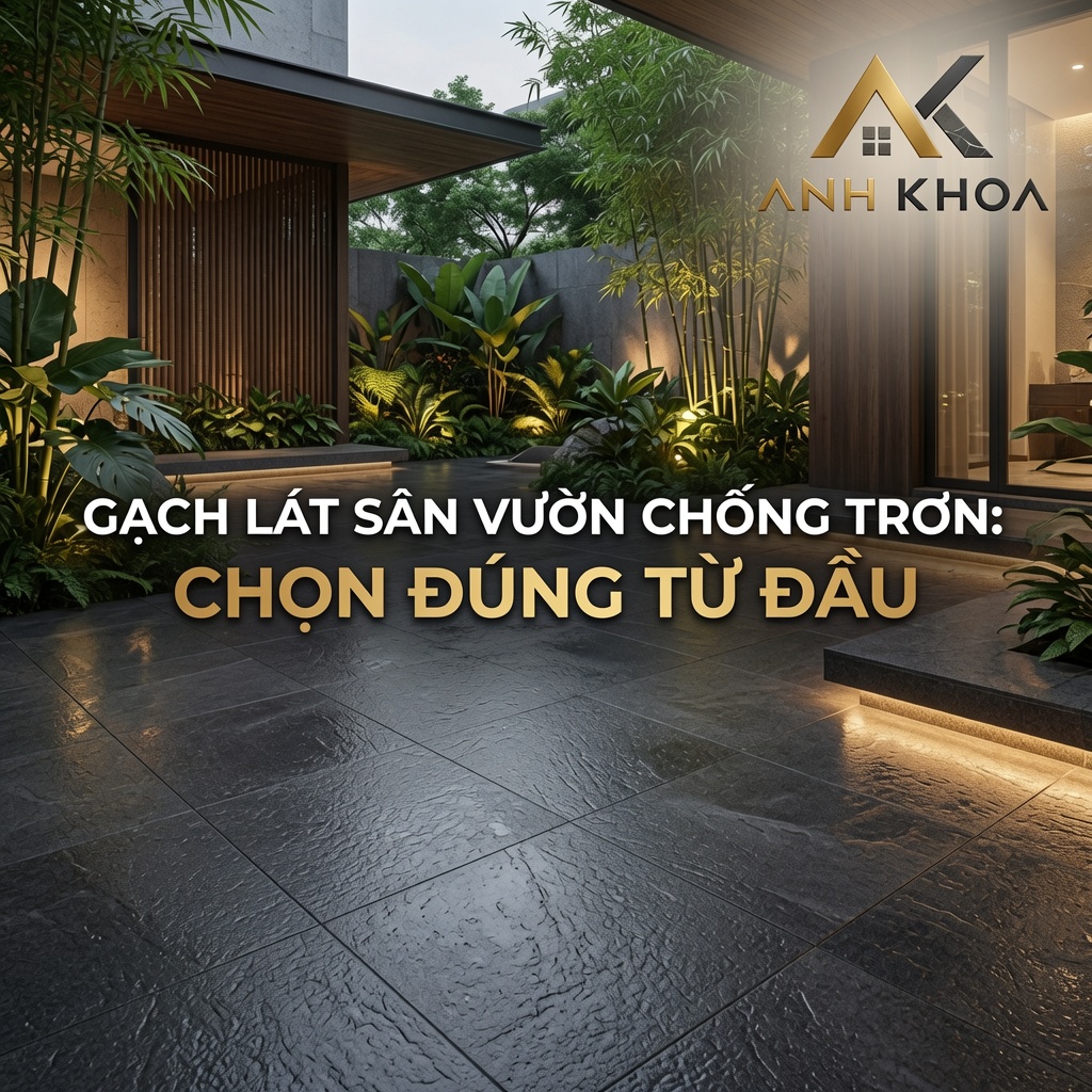 Gạch Lát Sân Vườn Chống Trơn: Chọn Đúng Từ Đầu Để Bảo Vệ Gia Đình