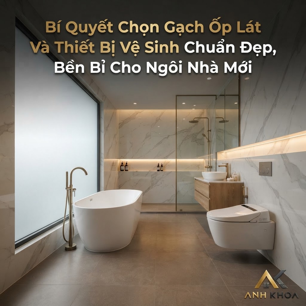 Bí Quyết Chọn Gạch Ốp Lát Và Thiết Bị Vệ Sinh Chuẩn Đẹp, Bền Bỉ Cho Ngôi Nhà Mới