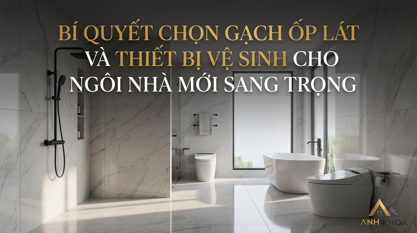 Bí Quyết Chọn Gạch Ốp Lát Và Thiết Bị Vệ Sinh Cho Ngôi Nhà Mới Sang Trọng