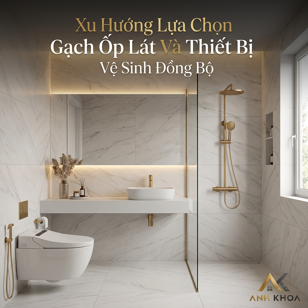 Xu Hướng Lựa Chọn Gạch Ốp Lát Và Thiết Bị Vệ Sinh Đồng Bộ Cho Phòng Tắm Hiện Đại
